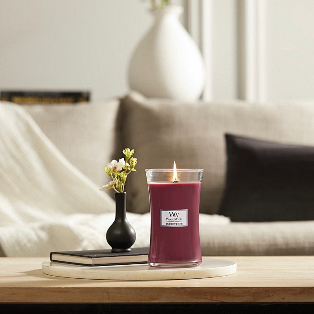 WoodWick Wild Berry & Beets Large Hourglass Candle Jar - Picture 3 of 8